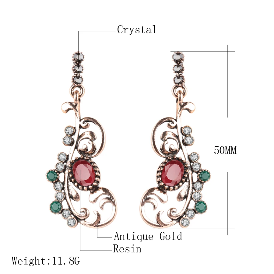 Fashion Bohemian Jewelry Indian Gold Wedding Earrings Vintage Crystal Long Statement Earrings For Women Trending Products 2018