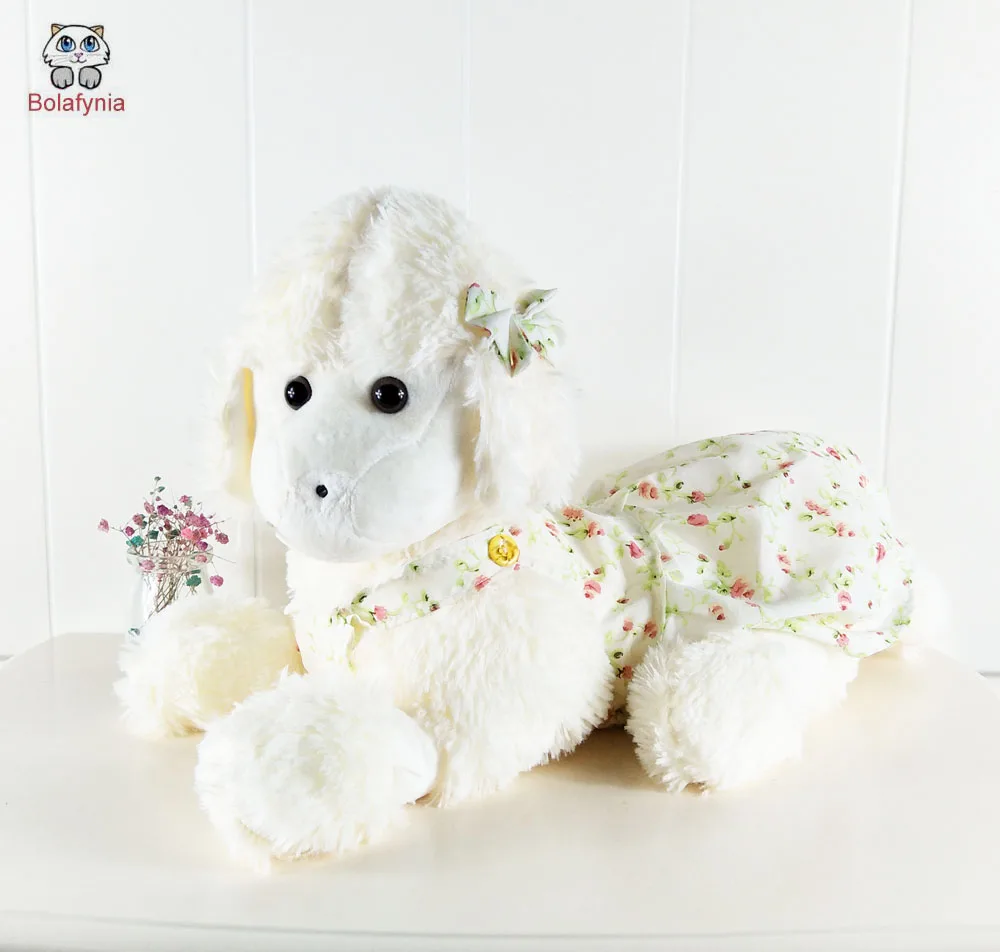 

Floral Flower Girl Dog Children Stuffed Plush Toy Birthday Gift