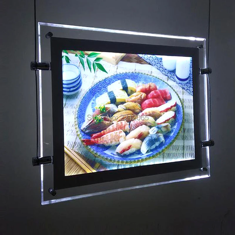 

Single Sided Cable Hanging LED Window Poster Frame,Signage Display Systems, Real Estate,Property Agents, A3, 1Units per Lot