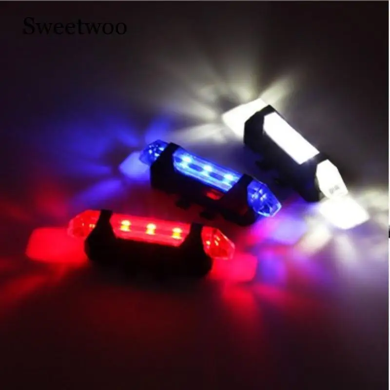 

Bike Bicycle light LED Taillight Rear Tail Safety Warning Cycling Portable Light, USB Style Rechargeable or Battery Style