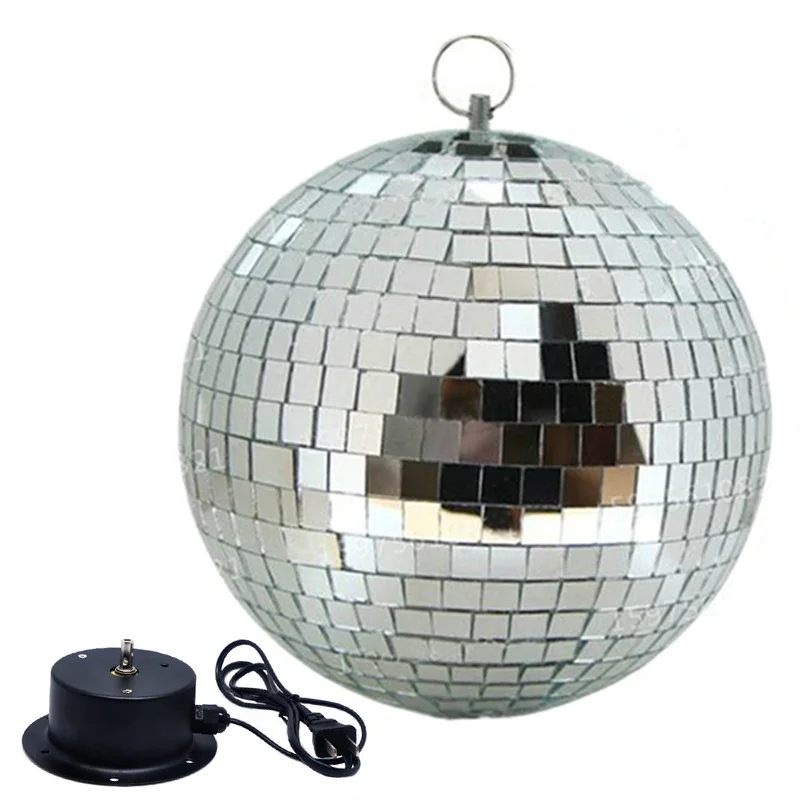 Imagem -06 - Beiaidi-bola de Disco Espelho Rotativo de Vidro Espelho dj Bola de Reflexão Suspensão para o Natal e Ano Novo 2.5 Rpm ac 220240v