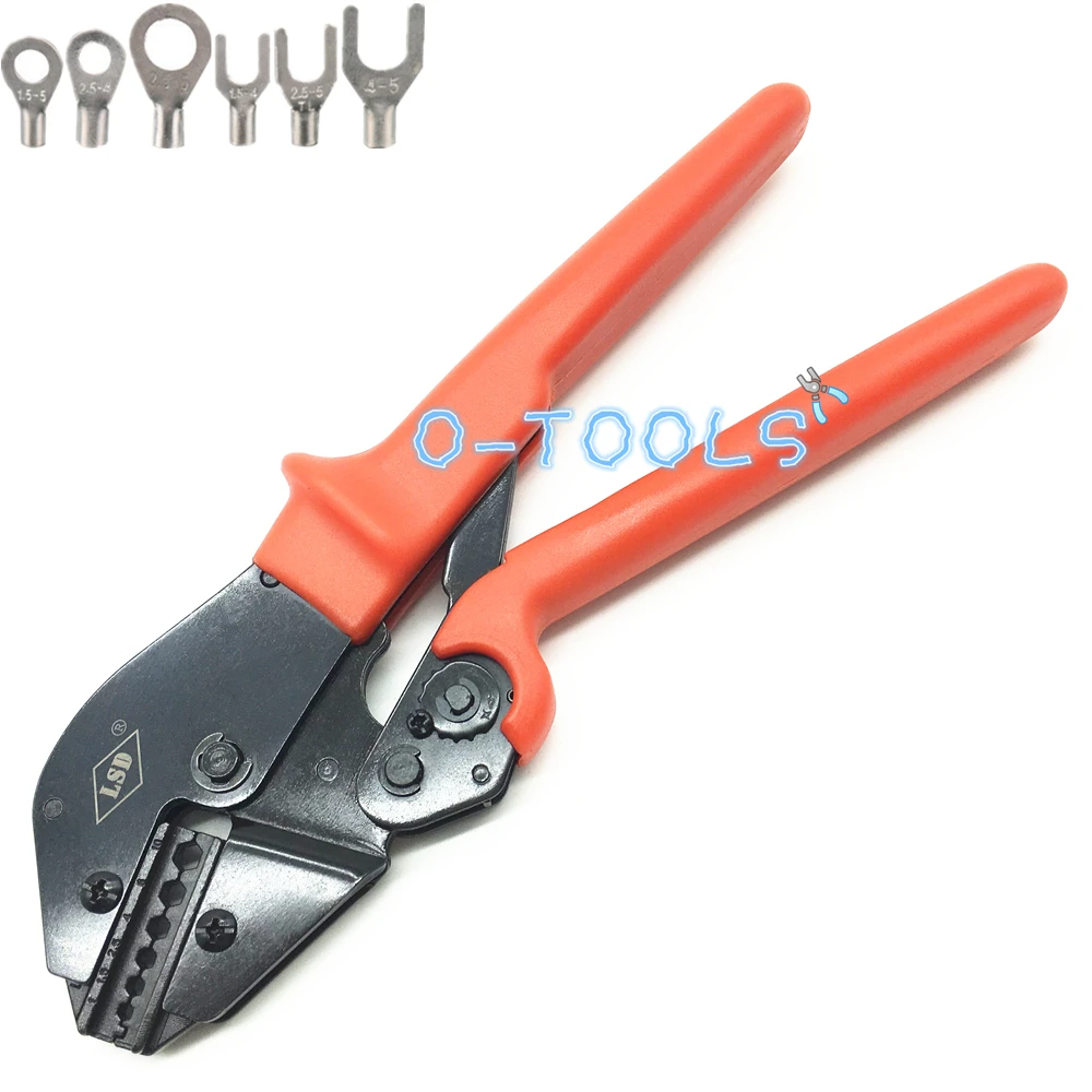 Ratchet crimping tool for non-insulated terminals 1-10mm2 cable lug crimp pliers hexagonal crimper AP-110TX