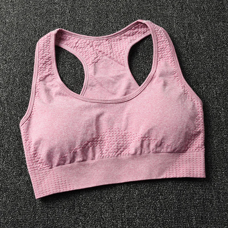 Vital Seamless Sports Bra Medium Support Running Racerback Yoga Bra Vest Type Brassiere Sport Woman Fitness Bra Top Activewear