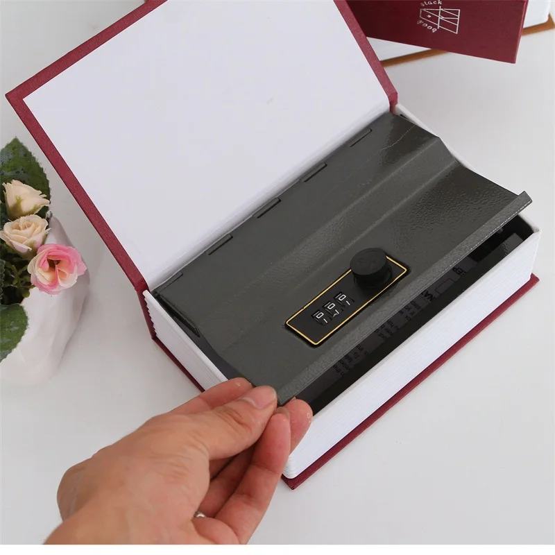 Size M 4/Color Password Hidden Box Security Home Office Jewelry Phone Safe Box English Dictionary Strongbox Steel