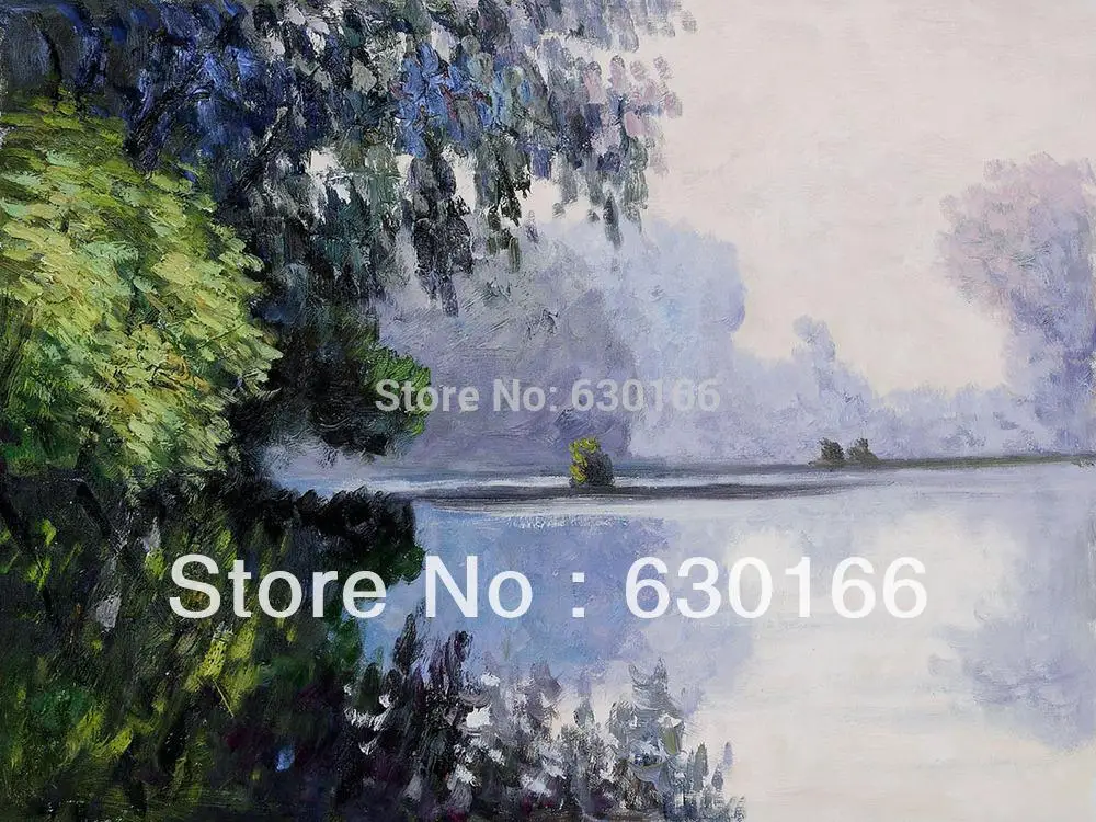 

Famous Claude Monet's Oil Painting Reproduction Morning on the Seine near Giverny Landscape Painting Wall Pictures Home Decor