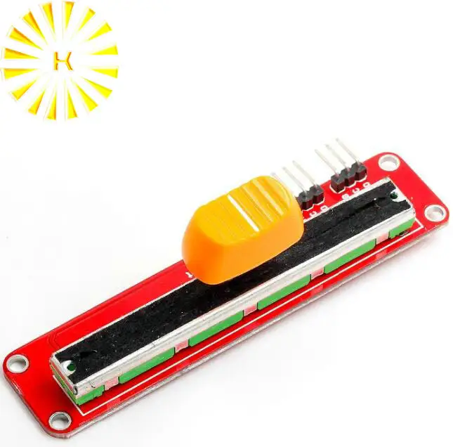 Slide Potentiometer 10K Linear โมดูล Dual สำหรับ Arduino AVR Electronic Block