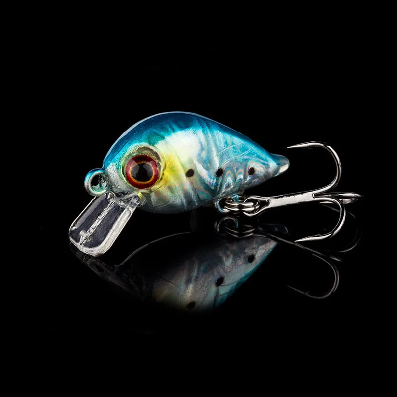 30mm 1.6g Crankbait Fishing Lure Artificial Hard Crank Bait Bass Fishing Wobblers Topwater Laser Minnow Lures fishing Tackle