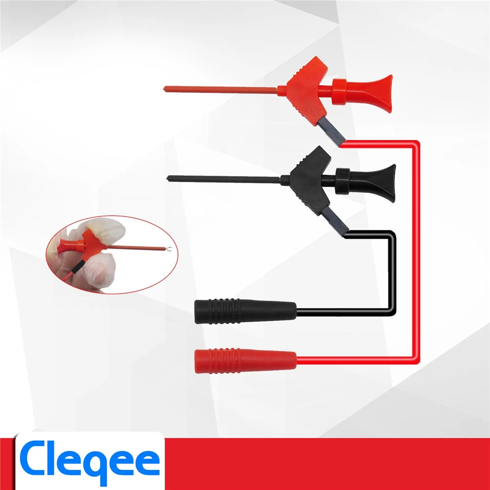 Cleqee P1300D P1300E P1300F เปลี่ยนได้ Multimeter Probe Test Hook & ทดสอบชุด4มม.กล้วยปลั๊กจระเข้คลิปทดสอบ stick