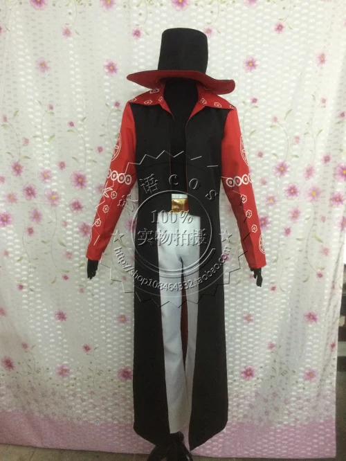 Mihawk Cosplay Costume set coat+pant+hat 11