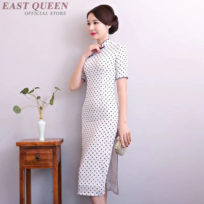 Ropa tradicional china para mujer, vestidos de novia orientales, vestidos qipao informales DD1243