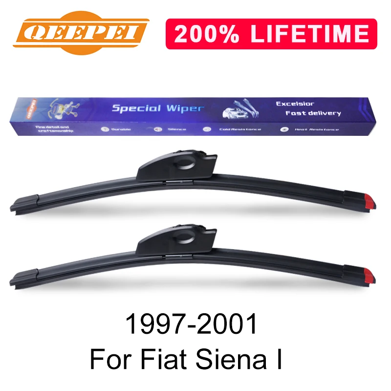 QEEPEI Replace Wiper Blade For Fiat Siena I 1997-2001 Silicone Rubber Windshield Windscreen Wiper Auto Car Accessories