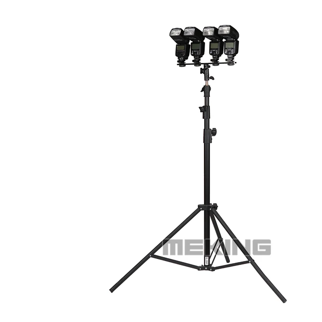 Meking Selens M11-083 4 hotshoes Speedlite حامل المظلة قطب ضوء دعامة حامل معدني