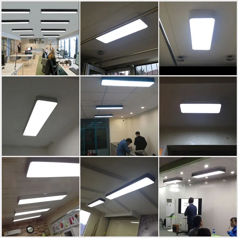 Modern LED Ceiling Lights Black White Square Office Light With ceiling lamp aisle bedroom home lighting light fixtures