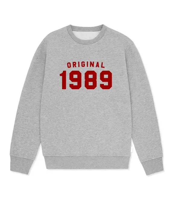 Sugarbaby Original 1989 Sweatshirt 30th Birthday Jumper Gift For Her Date Of Year jumper Birthday Gift Long Sleeve Fashion Tops