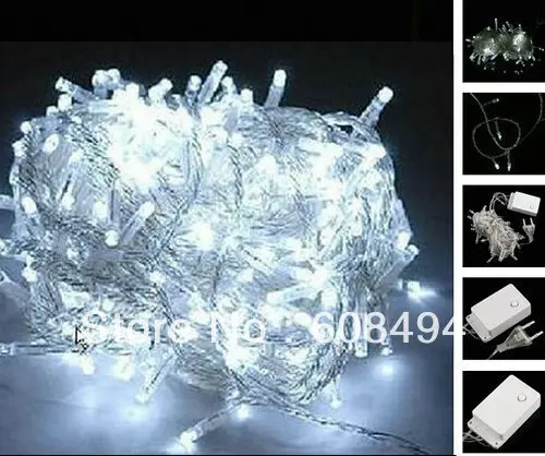 

5pcs 30M 300LED Fairy Party Wedding Christmas String Light Garland Xmas decor 8 modes 220V EU Garden tree decor-4 color optional