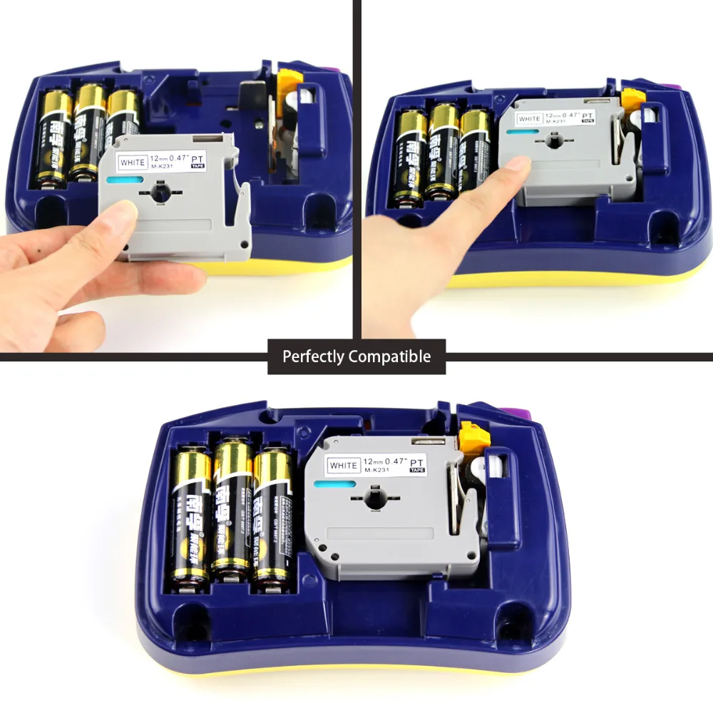 10X MK231 12 mmx 8m Label Tapes for Brother P Touch PT-85 PT-75 PT-BB4 PT-55