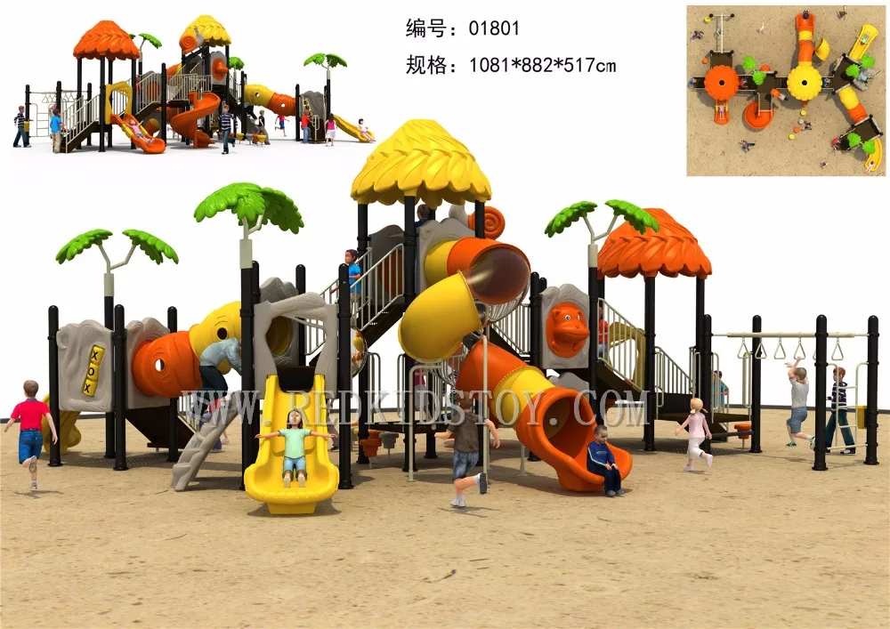 Shipped to Lithuania Anti-UV Safe Large Outdoor Play Slide for Children 20 Years' Manufacturer HZ-08101