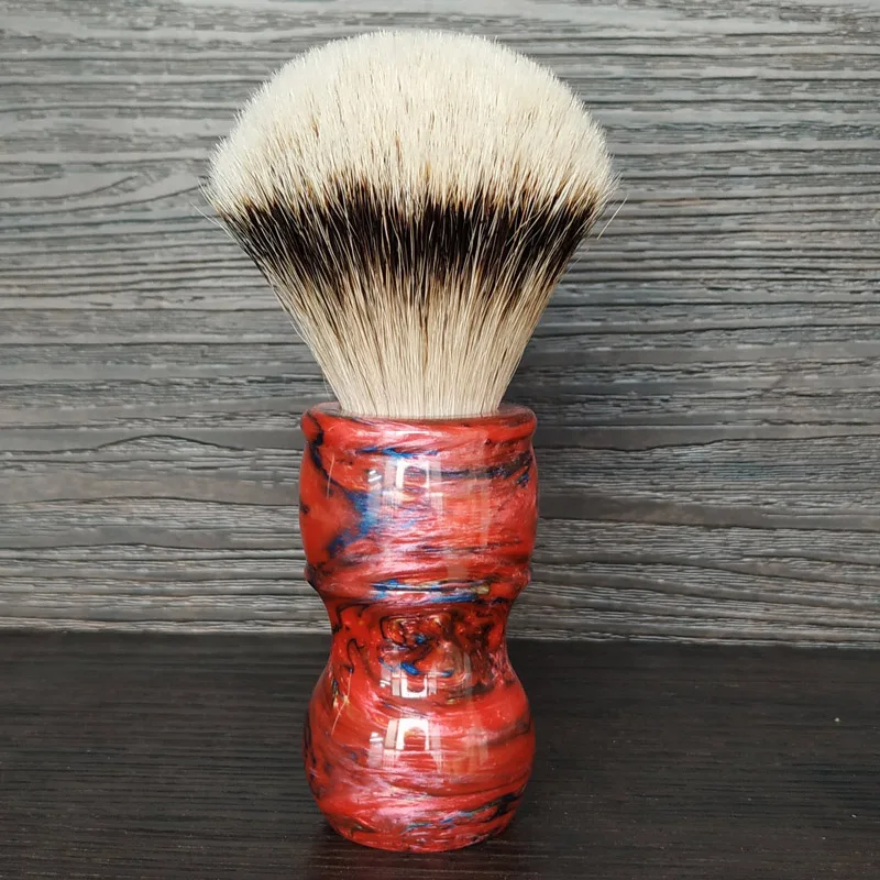 

dscosmetic 24mm Galaxy resin handle silvertip badger hair knot men shaving brushes