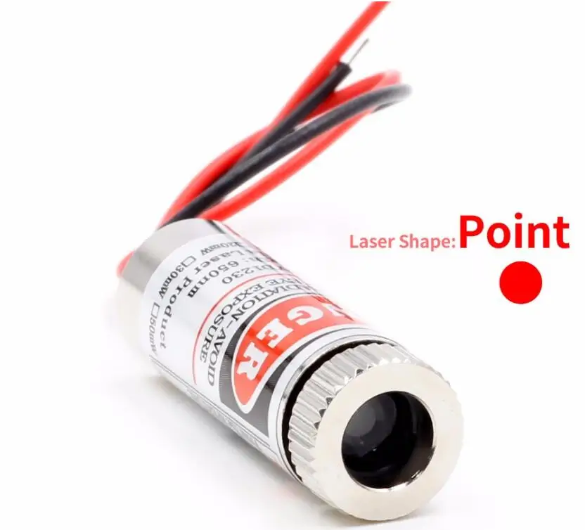 Hot Sale 650nm 5mW Red Point / Line / Cross Laser Module Head Glass Lens Focusable Industrial Class Connector