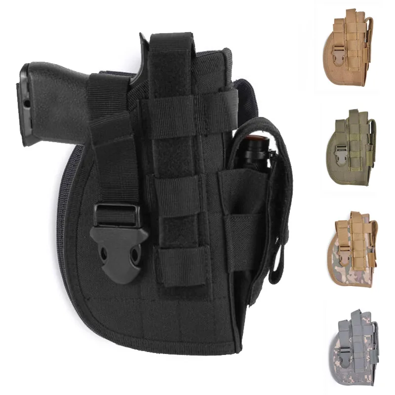 Adjustable Tactical Nylon Holster Right Hand Gun Case For Universal Gun Belt Holster Shooting Hunting Pistol Holsters