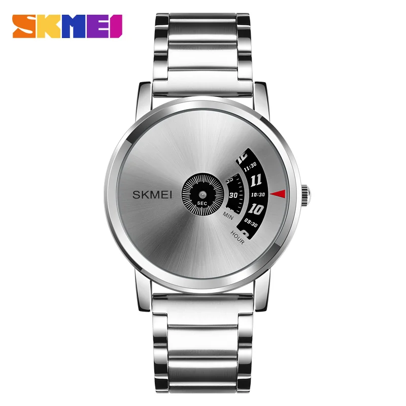

Fashion Creative Simple Men's Watches Luxury SKMEI Brand Stainless Steel Quartz Watch Men Casual Watch Relogio Masculino Relojes