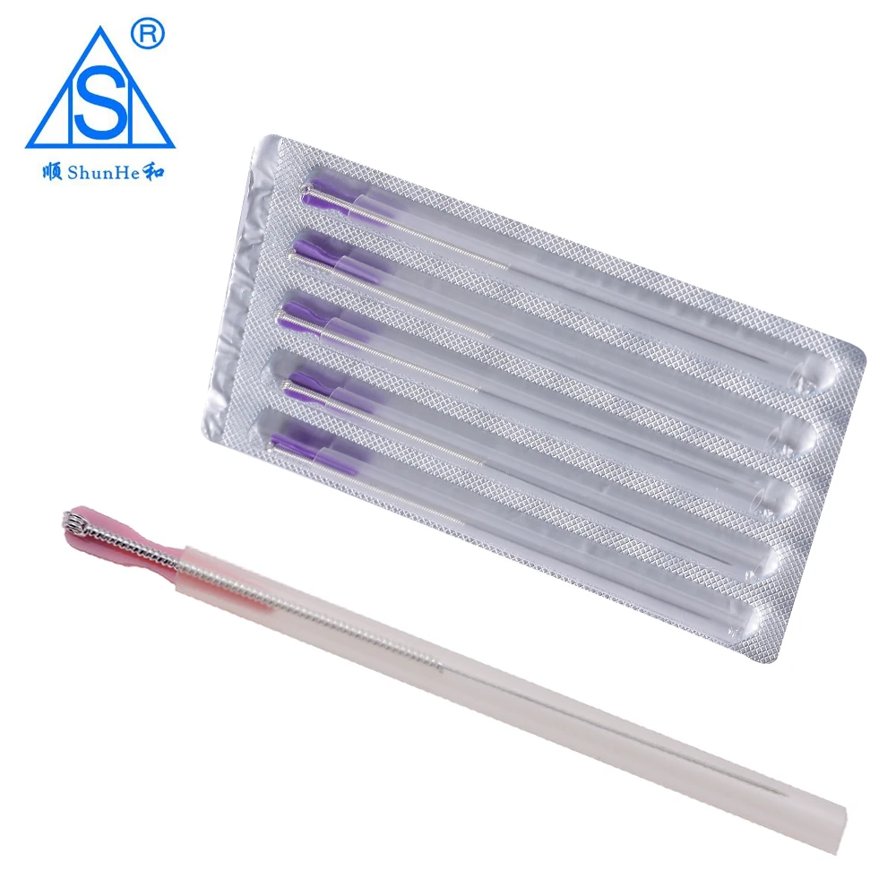 100pcs/lot disposable sterile acupuncture needle with tube wholesale beauty practice massage needles 0.25/0.30X25/40/50mm