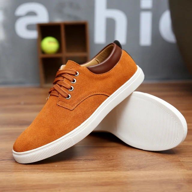 2023 New Fashion Suede Men Flats Shoes Canvas Shoes Male Leather Casual Breathable Shoes Lace Up Flats For Students Large Size AliExpress 322