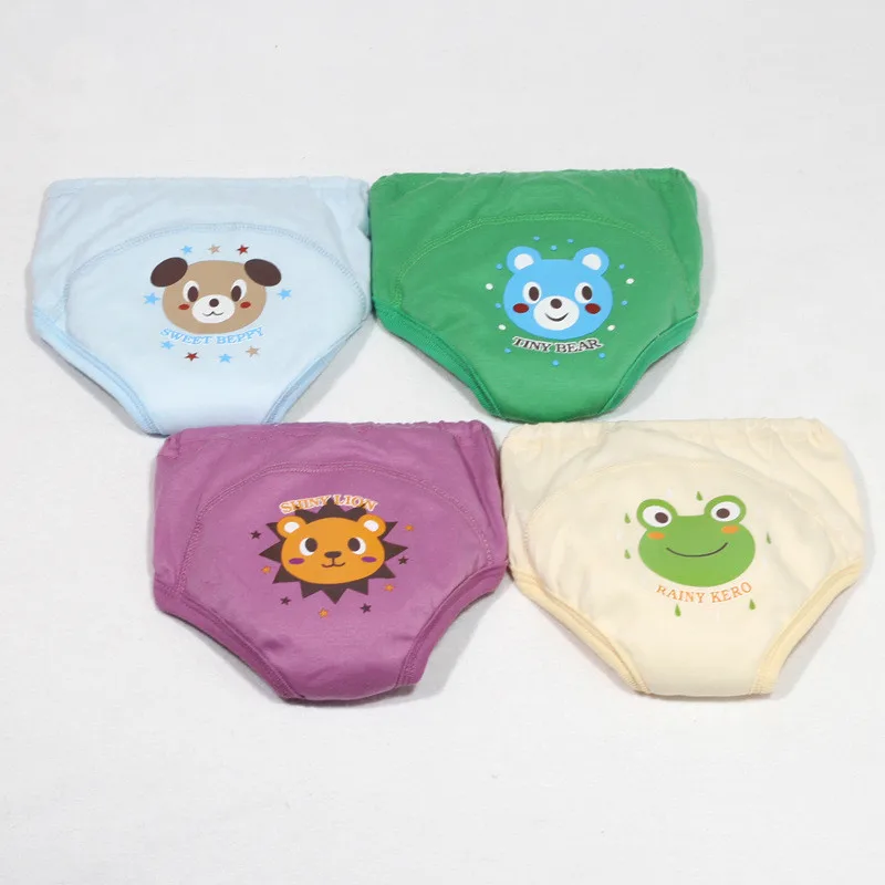 4 Layers Baby Nappies for Boys Girls Underwears Briefs Infant Diapers Waterproof Training Pants Cartoon Baby PP Pants DS19