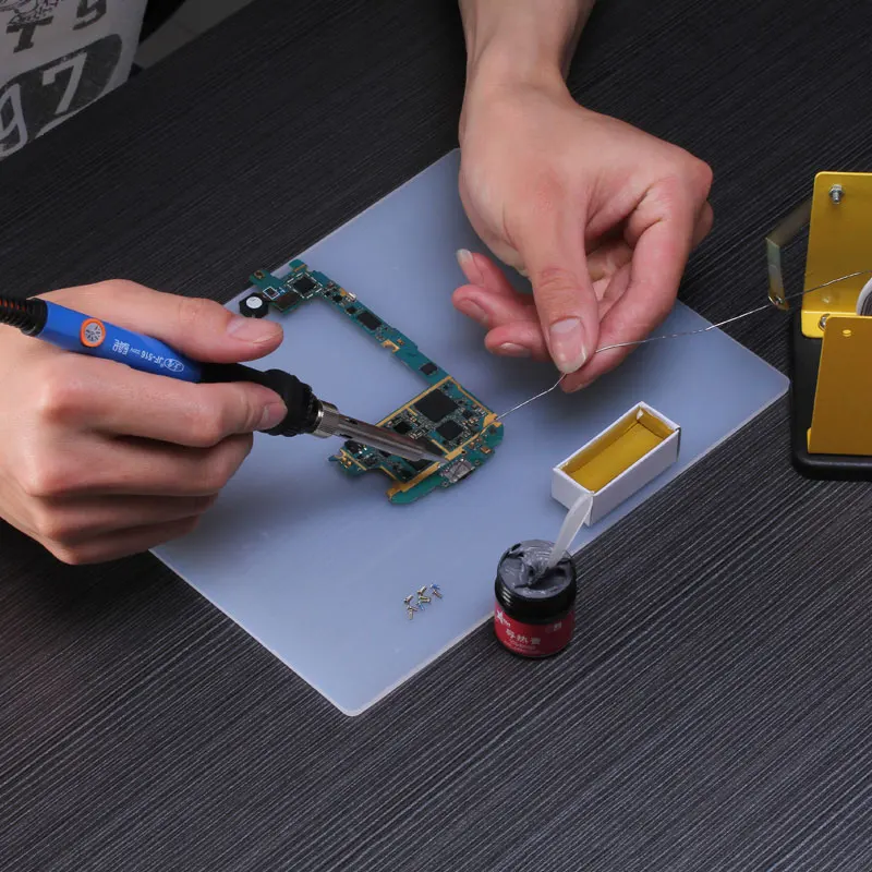 Heat-resistant Soldering Silicone Pad Phone Repair Mat Hot Air Gun BGA Soldering Station Repair Desk Mat