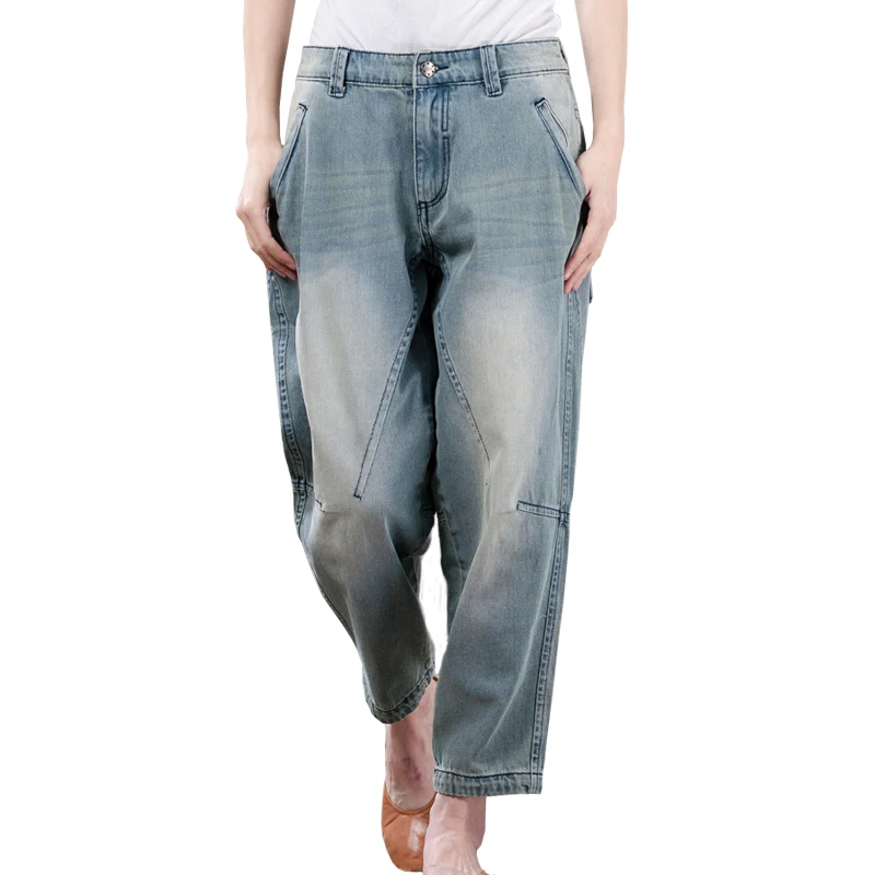 

3XL! Cotton Jeans WomEn Loose Casual Washed Boyfriend Jeans Women Ladies Jeans Harem Pants