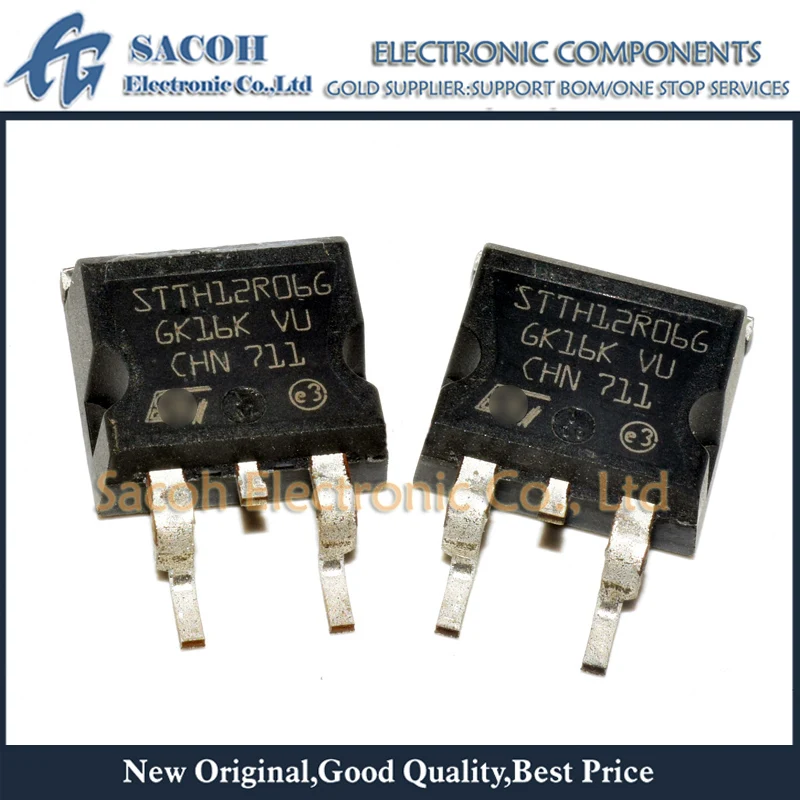 Refurbished Original 10Pcs/Lot STTH12R06G OR STTH12R06D STTH12R06DI OR STTH12R06FP TO-263 12A 600V