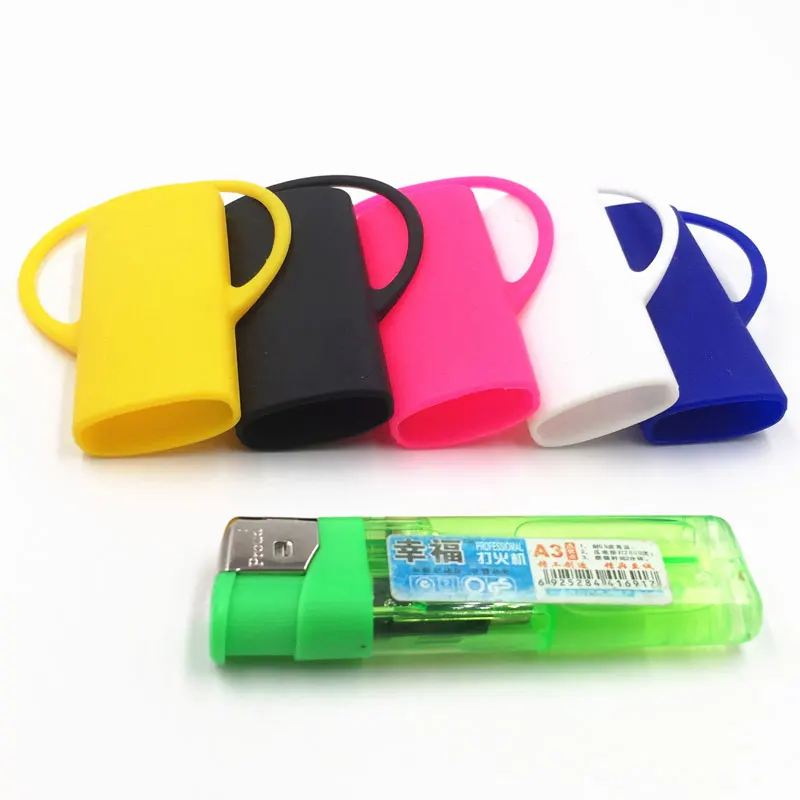 2 pcs Silicone Gas Lighter Sleeve Smoking Cigarette Accessories 60x26mm Lighter Case