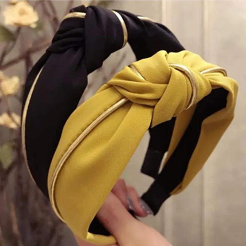 

9pcs/lot New Women Hair Accessories Solid Headband Adults Casual Hair Ornament Bow Knot Hairband Teen Girls Outdoor Headdress