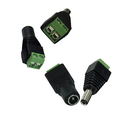 

50 pair Male Female 5.5 x 2.1/5.5x2.5mm DC Power Connector Jack Plug CCTV Camera Adapter