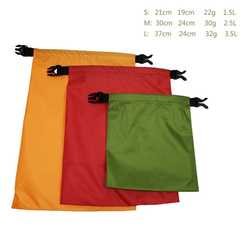 Bolsa impermeable de 1,5l/2,5l/3L para exteriores, impermeable, para Río, rafting, natación, bote, resistente al agua, 3 unids/set por juego