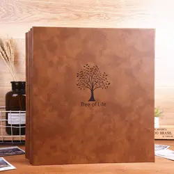 Large Capacity 6 Inch Insert Photo Album Hand Suede Retro PU Leather Interface for 4R Pictures Book Nice Gift For Wedding Baby