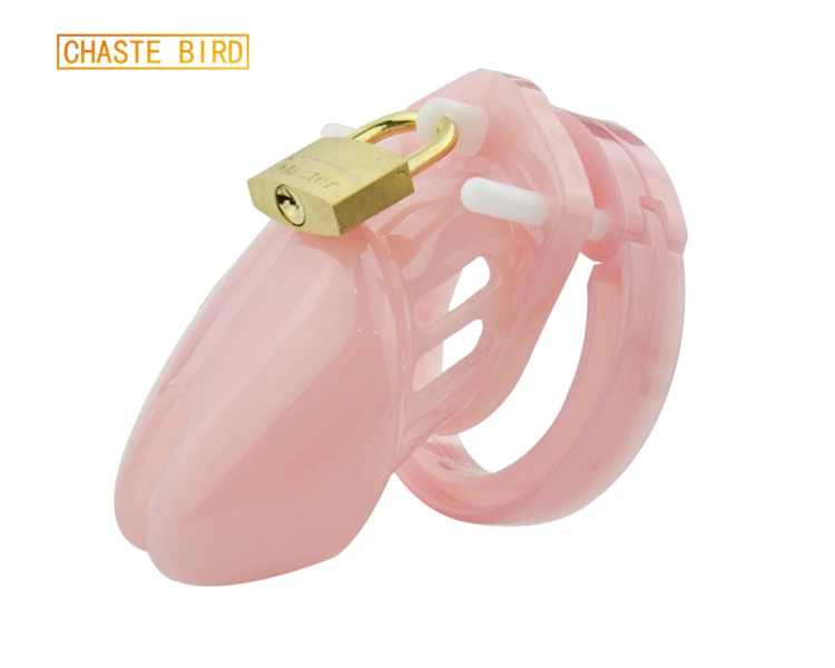 CHASTE BIRD Small/Standard Male Chastity Device Cock Cage With 5 Size Rings Brass Lock Locking Number Tags Sex Toys CB6000 A153