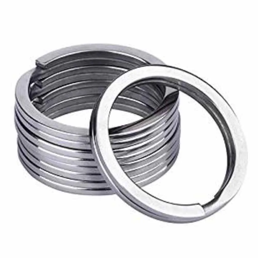 XRHYY 30Pcs Flat Key Ring Metal Keychain Ring Split Rings Flat For Office Home Car Keyring Ring Attachment-Nickel Plated 3 Size