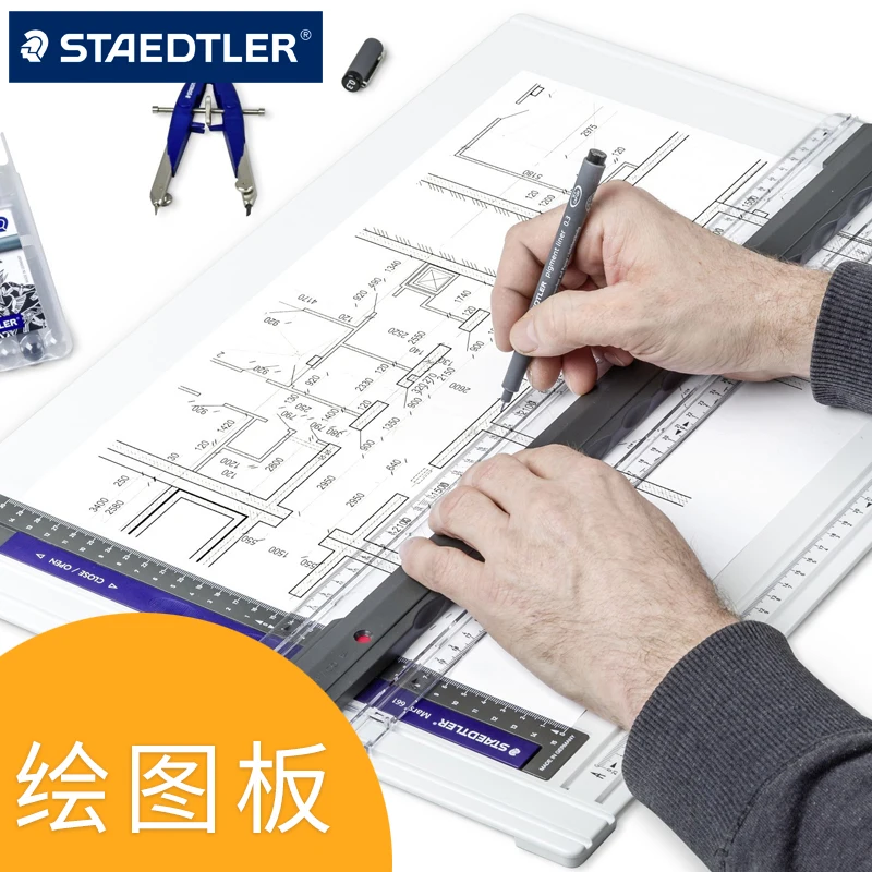 

Anti-skid Drawing Board A3 Plotter Architectural Design Hand-painted Engineering Sketch Table Drafting Board A4 Corner Ruler