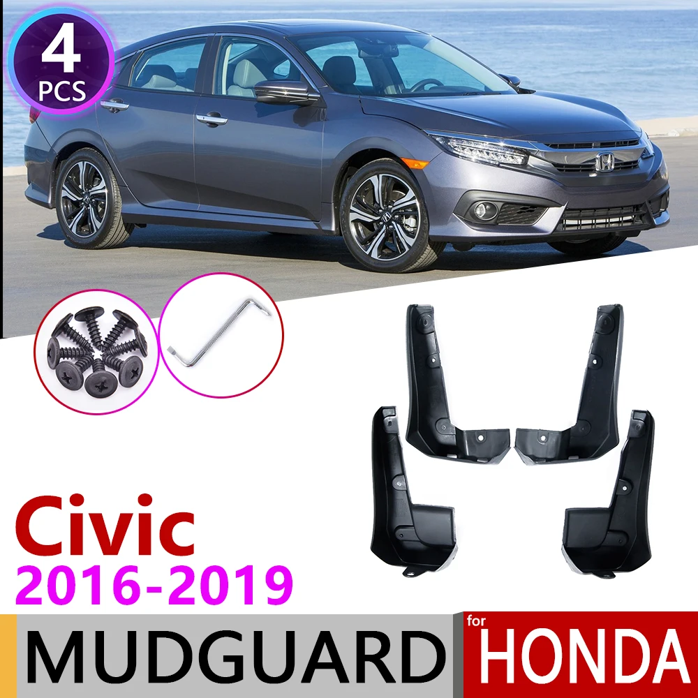 

Car Mudflap for Honda Civic FC FC1 FC2 FC5 10th 2016 2017 2018 2019~2022 Fender Mud Flaps Guard Mudguard Splash Flap Accessories