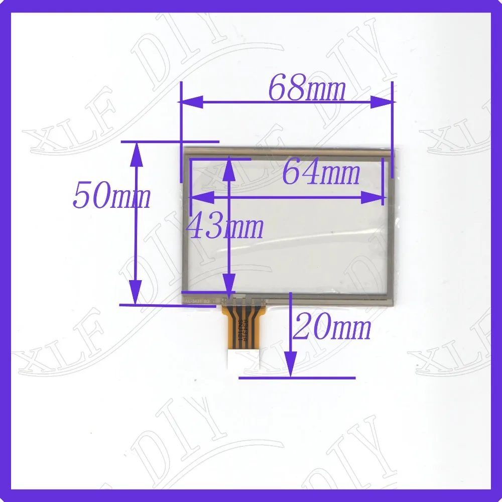 

ZhiYuSun AL 3431 3.5inch 4 lines Resistance screen 68*50mm touch screen panel this is compatible 68mm*50mm