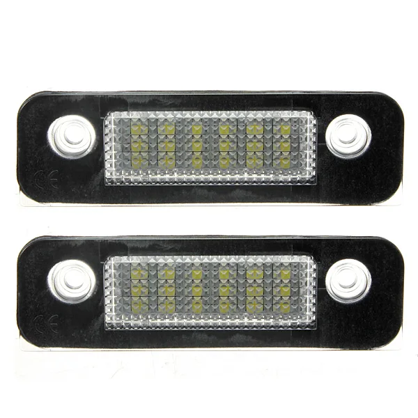 2 Pcs 12V 18 LEDs Bulb License Number Plate Lamps Light For Ford Mondeo MK2 Fusion Error