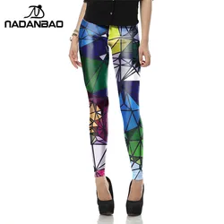 NADANBAO yaz sonbahar seksi Legging yeni varış legins geometrik Boho sanat leggins baskılı kadın tayt kadın pantolon