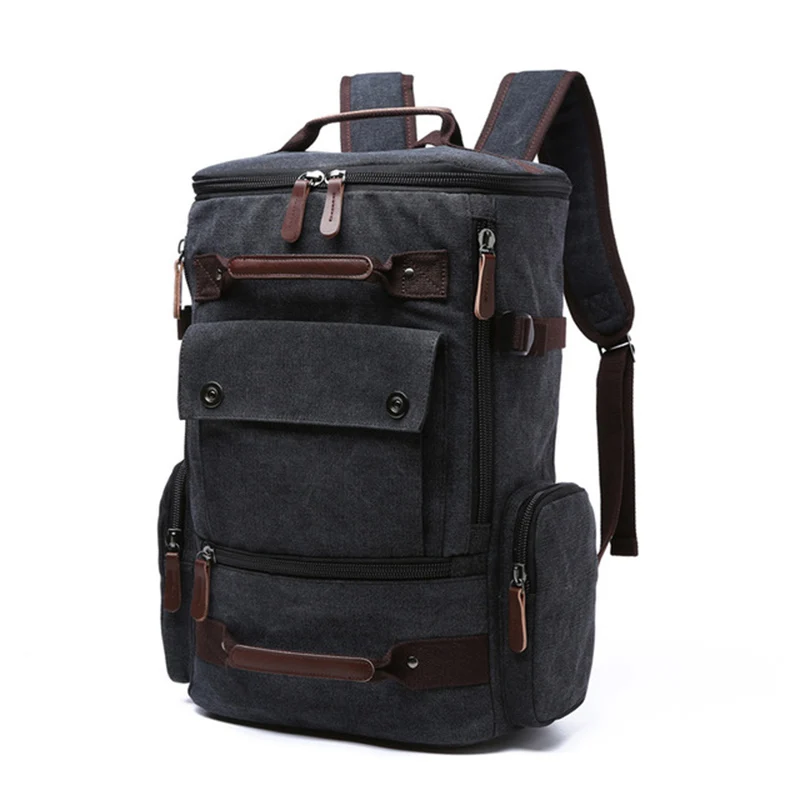 Men\'s Backpack Vintage Canvas Backpack School Bag Men\'s Travel Bags Large Capacity Backpack Laptop Backpack Bag High Qualit