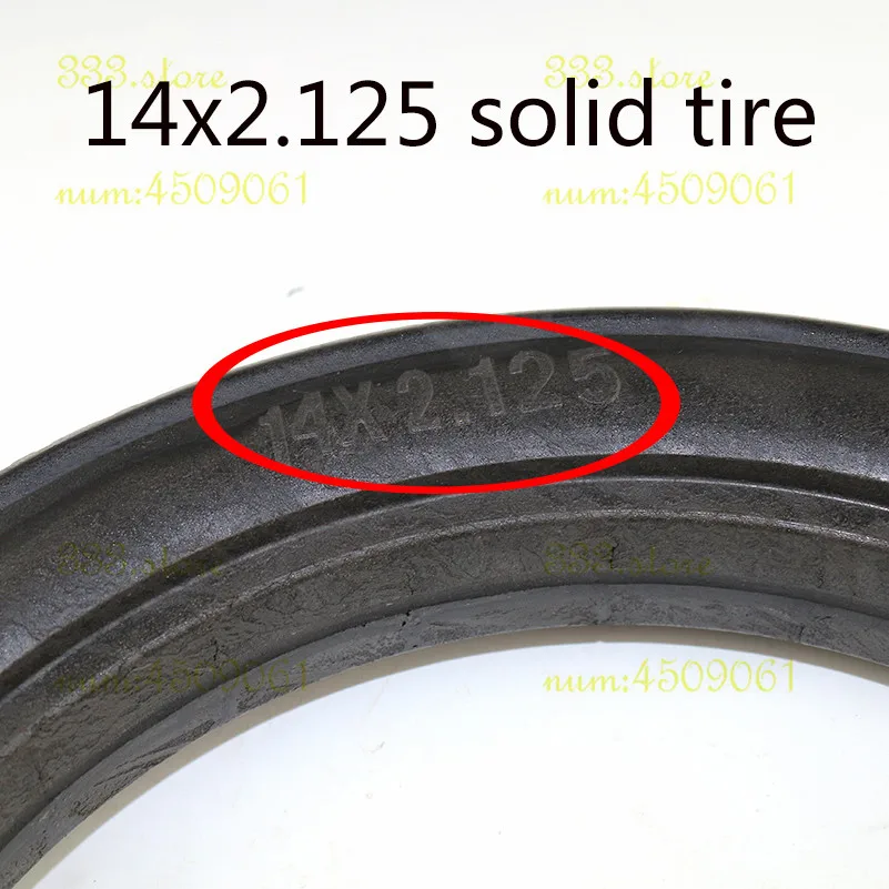 14 X 2.125 / 54-254 tire Rubber Electric tyre  fits Many Gas Electric Scooters and e-Bike Solid Rubber tire