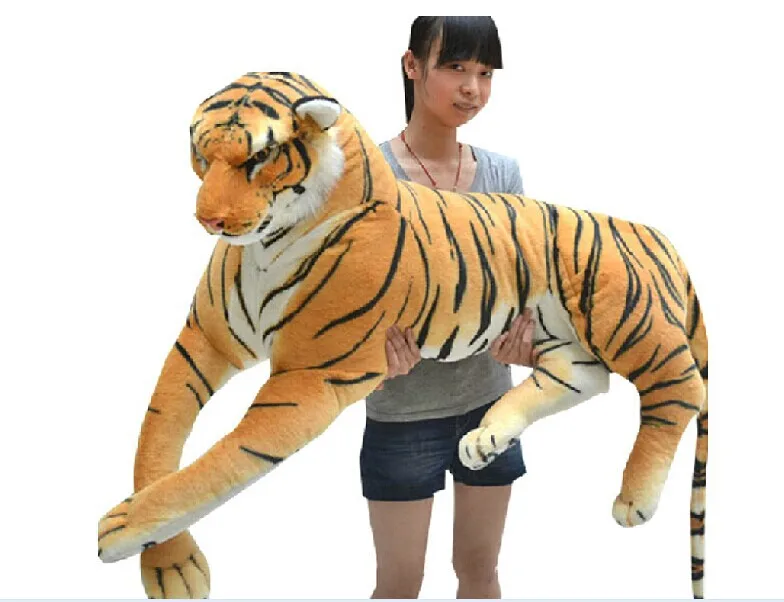 biggest animal plush toys tiger toy  huge stuffed tiger doll tiger pillow birthday gift 130cm