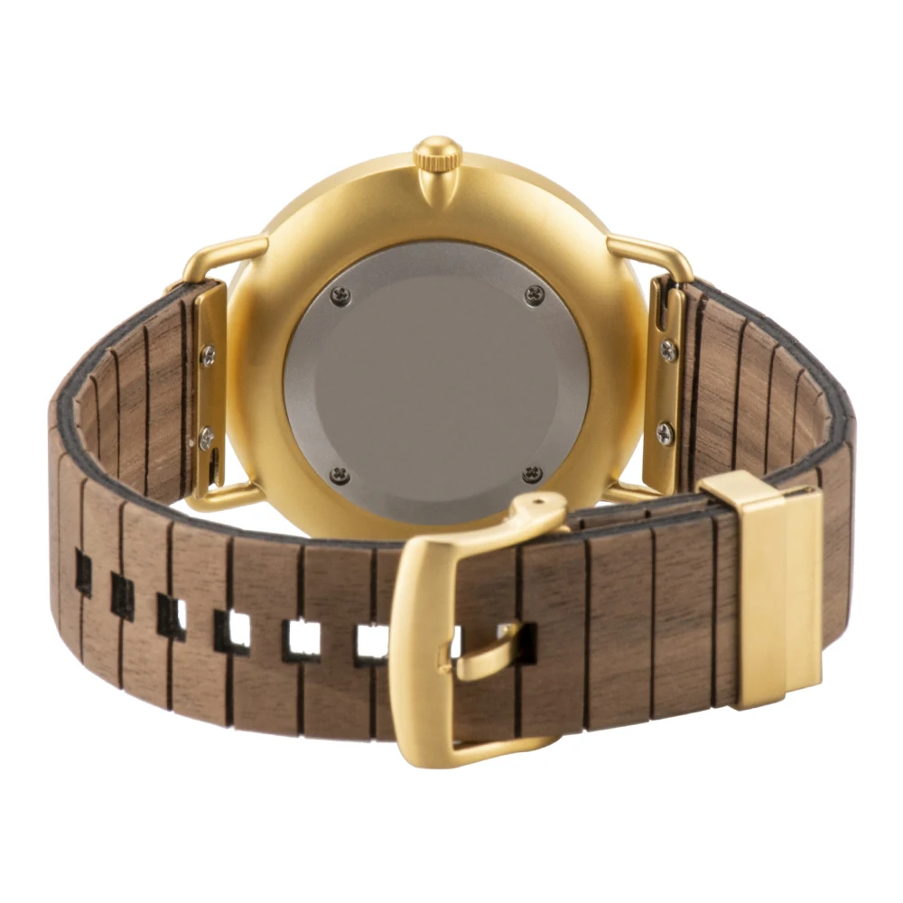 Bewell – montre à Quartz pour hommes et femmes, bracelet en cuir et bois, à la mode