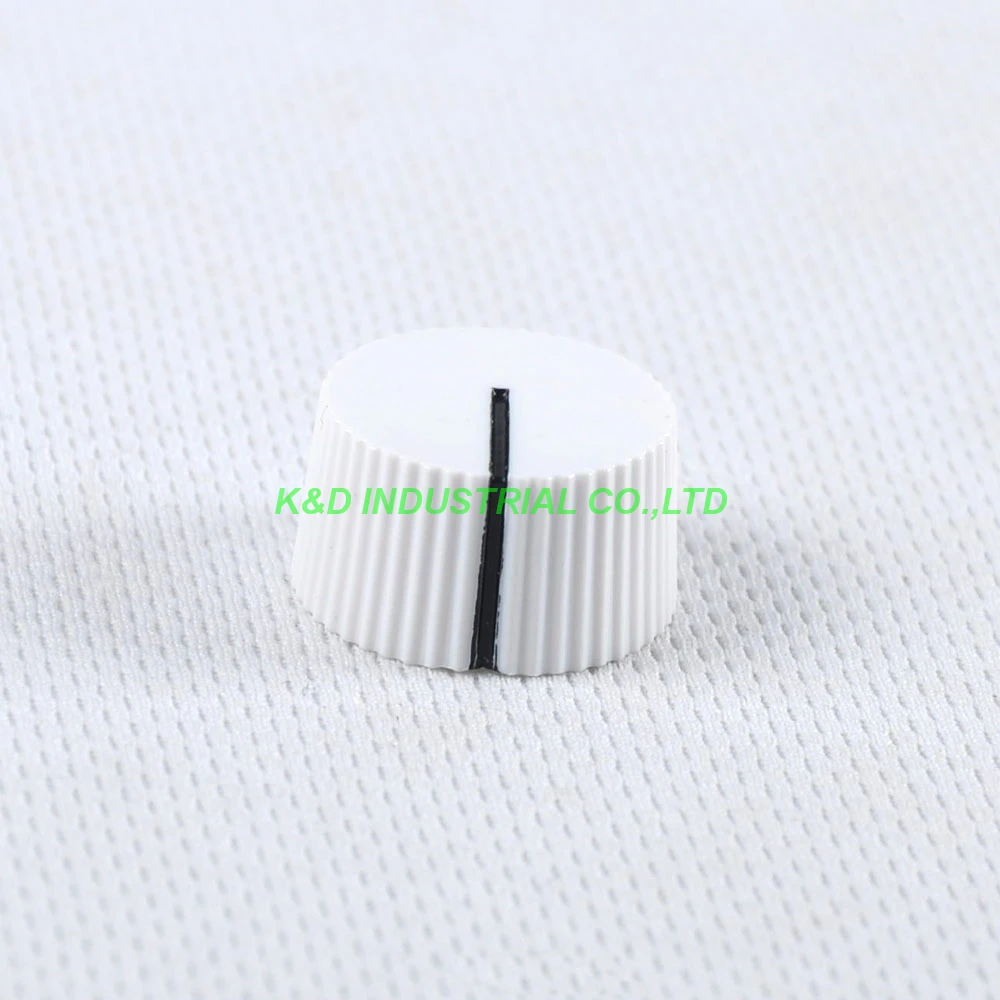 

10pcs Colorful Rotary Vintage Control Plastic White Knob 21x12mm for 6.35mm Shaft Guitar