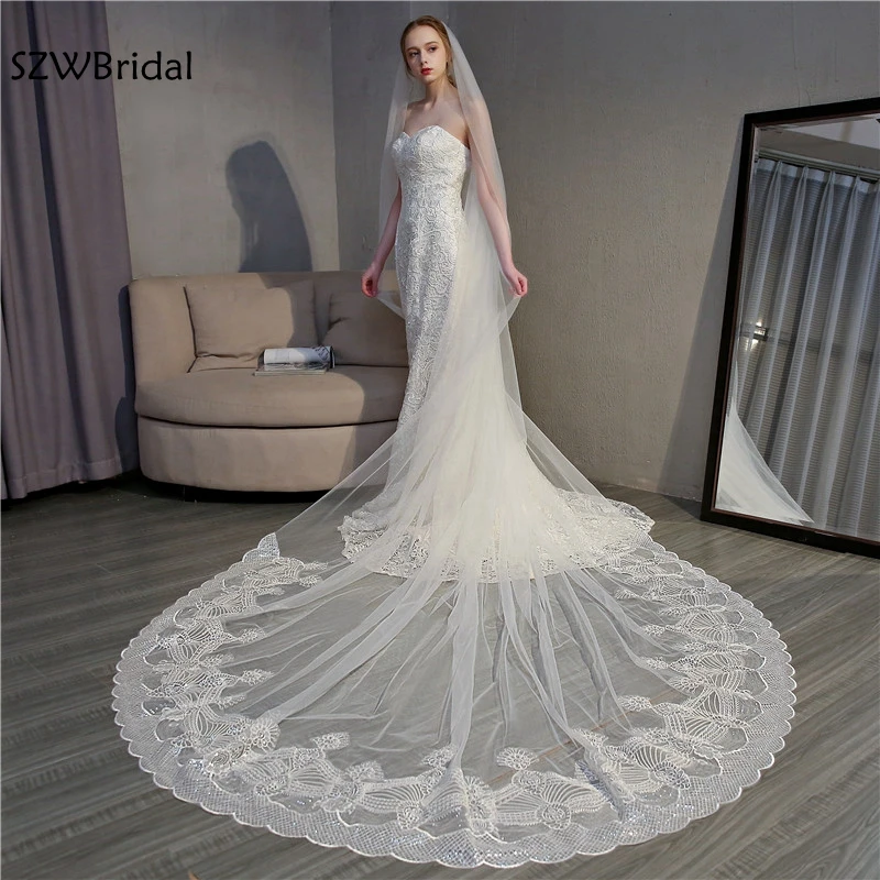 

New Arrival Bridal veil 2024 Sluier voile mariage Wedding accessories velos de novia wedding veils bruidssluier 3.5 meter