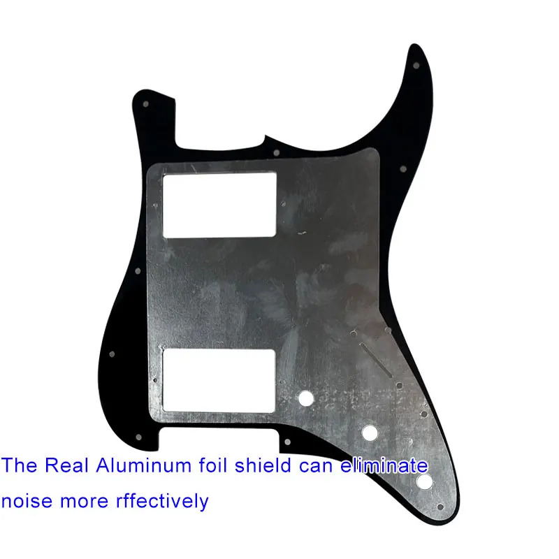 Pleroo Custom Guitar Pickguard - For FD Strat Left Handed 11 Screw Holes HH PAF Humbucker Scratch Plate Various Color Choice